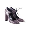 Deimille Bella elaphe grey pumps 1