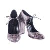 Deimille Bella elaphe grey pumps 6