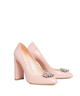 Deimille Kelly Pink Patent Leather Pumps