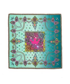 The Crown Aquamarine Printed Silk-twill Scarf
