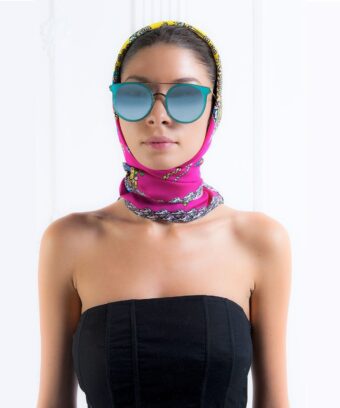 Alternative view of The Crown Fuchsia Printed Silk-twill Scarf