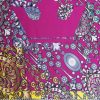 Deste Printed silk twill crown fuchsia scarf 5
