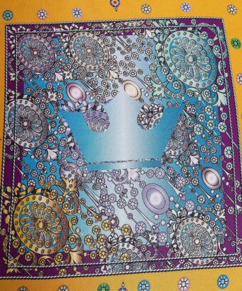 Alternative view of The Crown Orange Printed Silk-twill Scarf