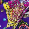 Deste Printed silk twill crown purple scarf 7