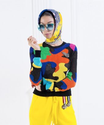 Alternative view of The Crown Yellow Printed Silk-twill Scarf