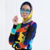 Deste Printed silk twill crown yellow gold scarf 6