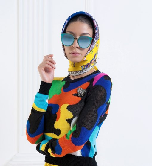 ⁦The Crown Yellow Printed Silk-twill Scarf⁩ - الصورة ⁦5⁩