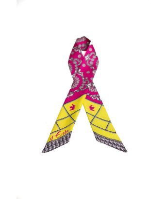 Fuchsia Twill-silk scarf