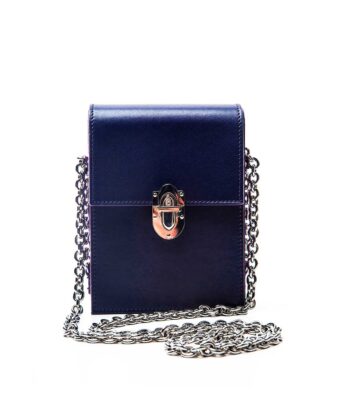 Gigi Mini Purple leather Chain bag
