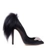 Gedebe Marlene Crystals fur embellished pumps 1