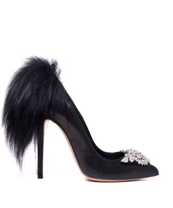 Marlene 120 Crystals Embellished Black Pumps