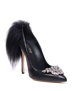 Gedebe Marlene Crystals fur embellished pumps 2