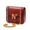 Cardinal N first date croc effect cognac leather chain bag 2