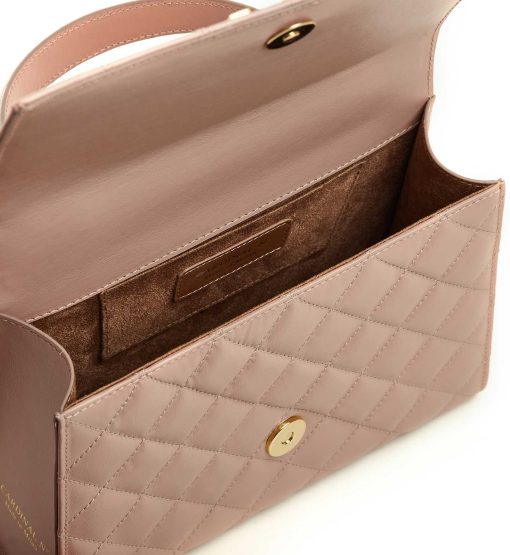 ⁦Opèra Quilted Powder leather shoulder bag MTO⁩ - الصورة ⁦6⁩