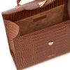 Cardinal N first lady 002 brown croc effect leather top handle bag 9