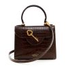 Cardinal N first lady key jewel brown croc embossed bag 5