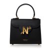 Cardinal N black textured leather top handle first lady bag 2