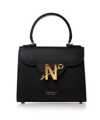 First Lady Black textured leather bag MTO