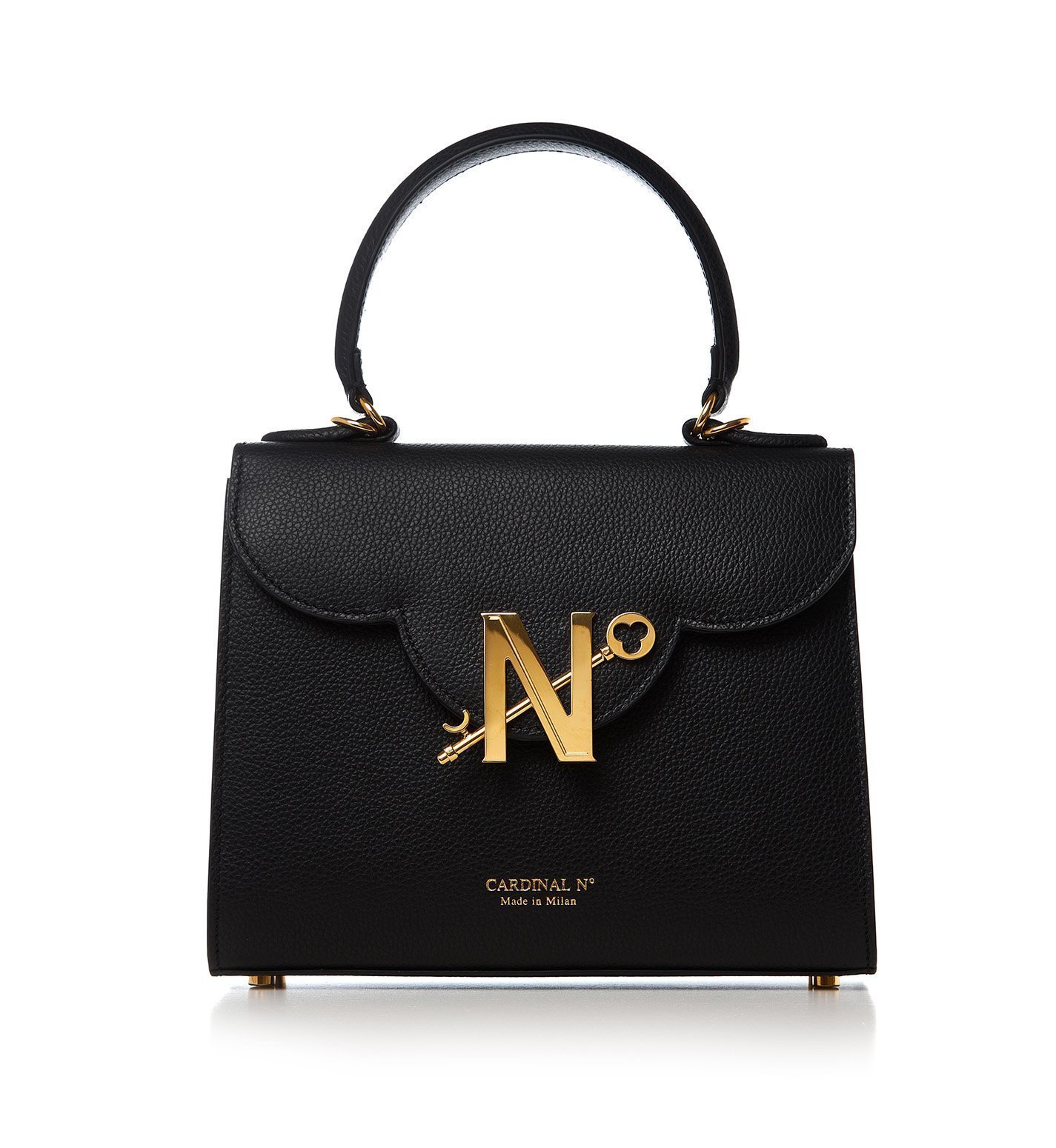 First Lady Black textured leather bag MTO