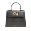 Lady cardinal time keys twist grey grained leather bag 2 1