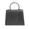 Lady cardinal time keys twist grey grained leather bag 5