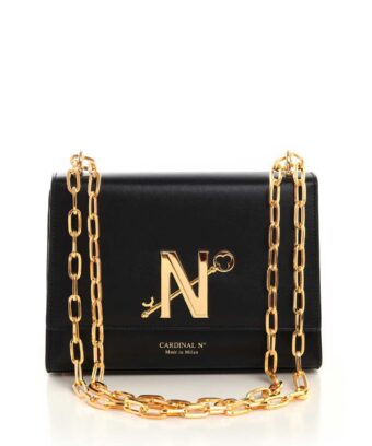 Opèra Night black leather chain bag MTO
