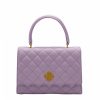 Opera quilted lillac leather shoulder bag 001