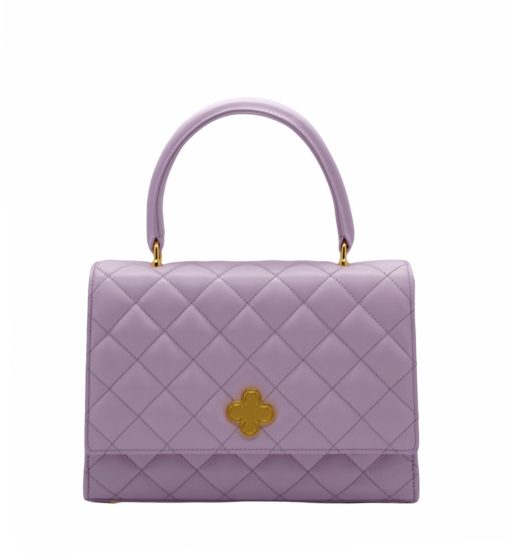 ⁦Opèra Quilted lilac leather shoulder bag MTO⁩ - الصورة ⁦4⁩