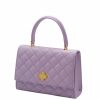 Opera quilted lillac leather shoulder bag 002