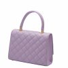 Opera quilted lillac leather shoulder bag 004