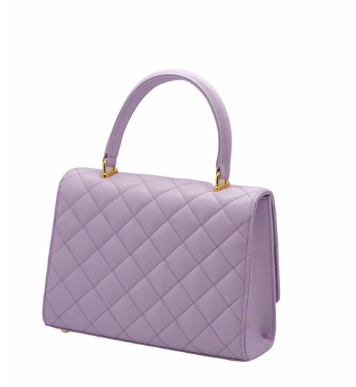 ⁦Opèra Quilted lilac leather shoulder bag MTO⁩ - الصورة ⁦7⁩