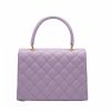 Opera quilted lillac leather shoulder bag 005