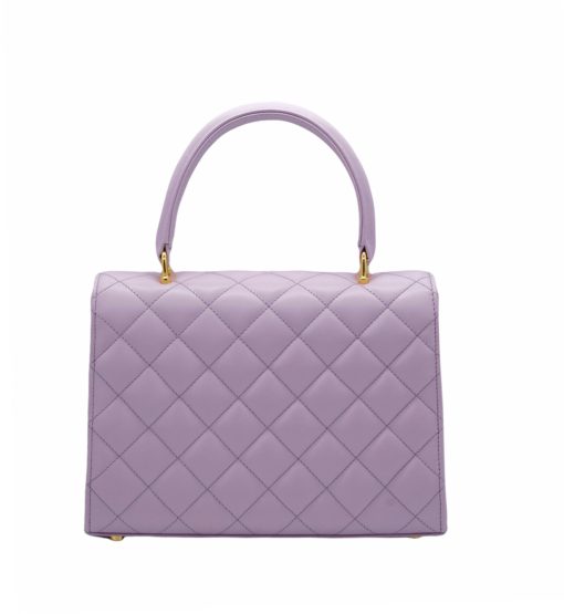 ⁦Opèra Quilted lilac leather shoulder bag MTO⁩ - الصورة ⁦6⁩