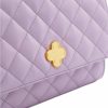 Opera quilted lillac leather shoulder bag 008