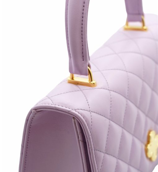 ⁦Opèra Quilted lilac leather shoulder bag MTO⁩ - الصورة ⁦10⁩