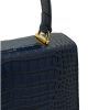 Opera Croc Effect blue leather shoulder bag 0010