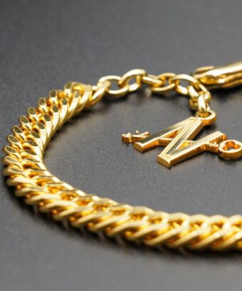 Alternative view of Cardinal Gold-Plated Brass Bracelet