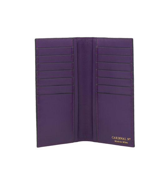 ⁦Croc embossed purple leather wallet⁩ - الصورة ⁦3⁩