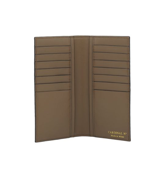 ⁦Croc embossed taupe leather wallet⁩ - الصورة ⁦3⁩
