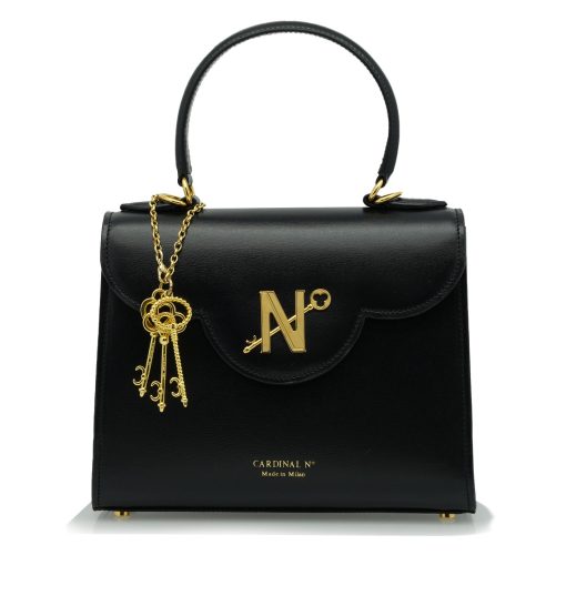 ⁦First Lady black leather handbag MTO⁩ - الصورة ⁦7⁩