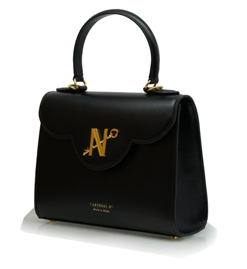 ⁦First Lady black leather handbag MTO⁩ - الصورة ⁦2⁩