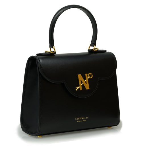 ⁦First Lady black leather handbag MTO⁩ - الصورة ⁦5⁩