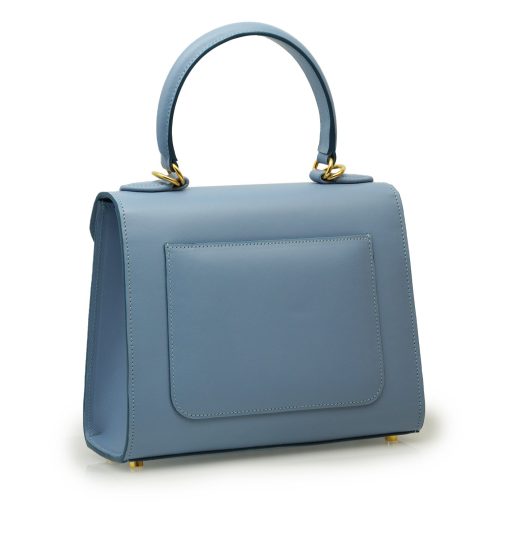⁦First Lady Diamond Blue Lavanda  leather handbag MTO⁩ - الصورة ⁦3⁩