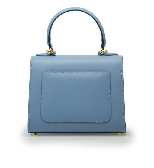 ⁦First Lady Diamond Blue Lavanda  leather handbag MTO⁩ - الصورة ⁦4⁩