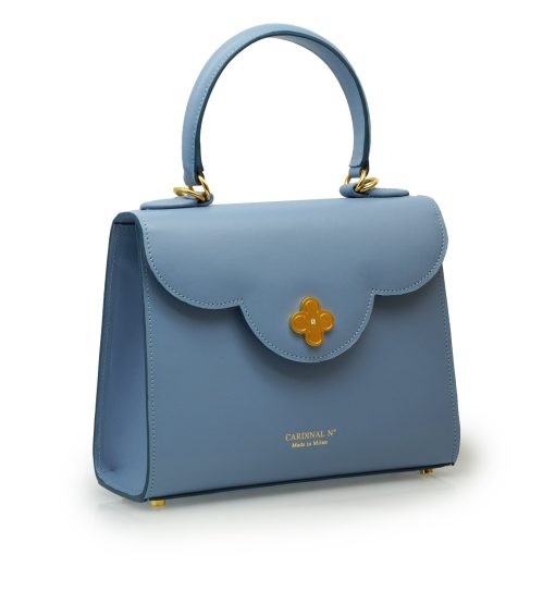 ⁦First Lady Diamond Blue Lavanda  leather handbag MTO⁩ - الصورة ⁦5⁩