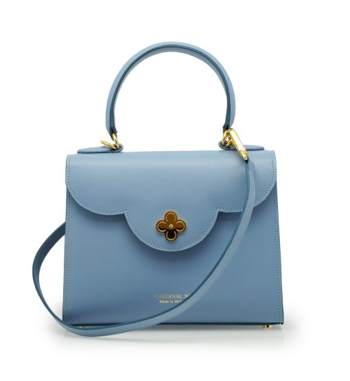 ⁦First Lady Diamond Blue Lavanda  leather handbag MTO⁩ - الصورة ⁦6⁩
