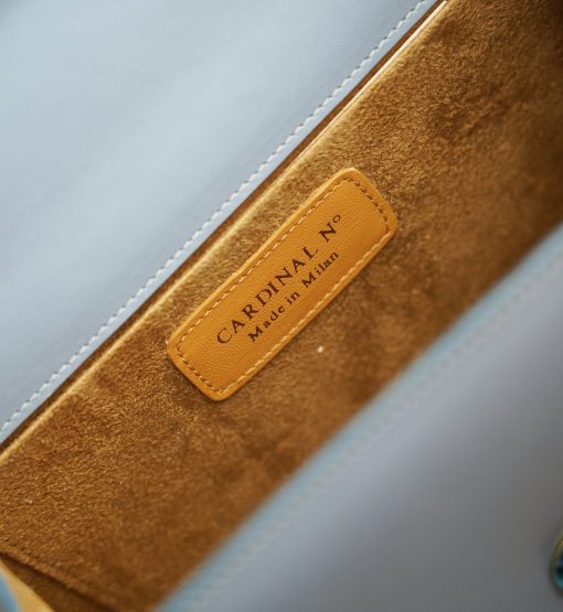 ⁦First Lady Diamond Blue Lavanda  leather handbag MTO⁩ - الصورة ⁦8⁩