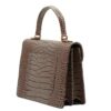 Milano croc embossed taupe leather shoulder bag MTO – by Cardinal Milano – luxury italian design