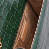 Monaco croc embossed green leather hand bag 08