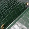 Monaco croc embossed green leather hand bag 09